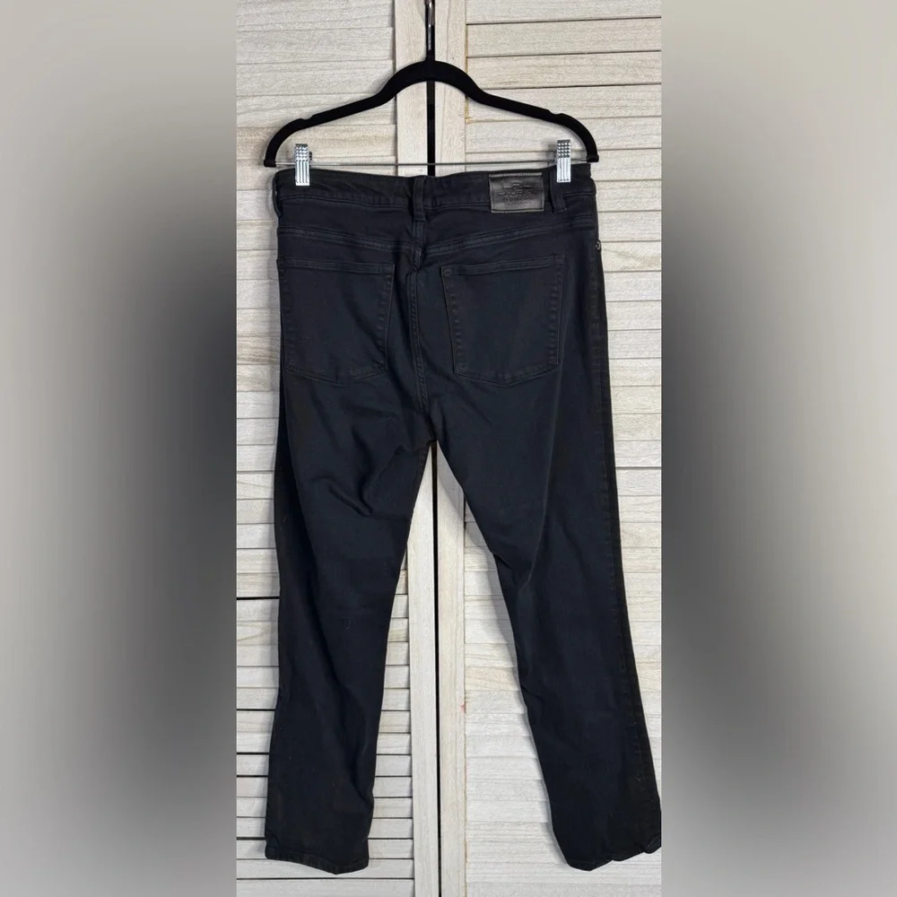 Lauren Ralph Lauren Black Straight Leg Jeans Size 12 Classic Stretch Denim Chic